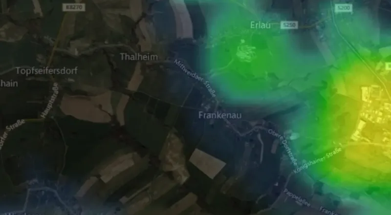 Light Pollution Map Frankenau